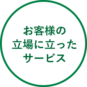 お客様の立場に立ったサービス